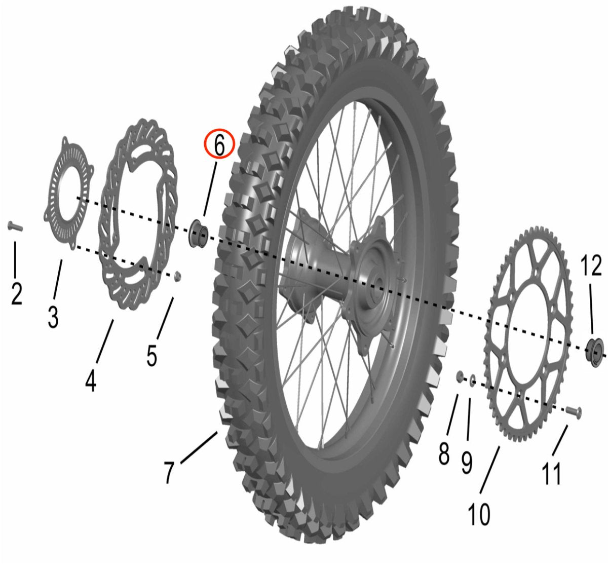 Surron Storm Bee Rear Wheel Bushing (Right), image 3