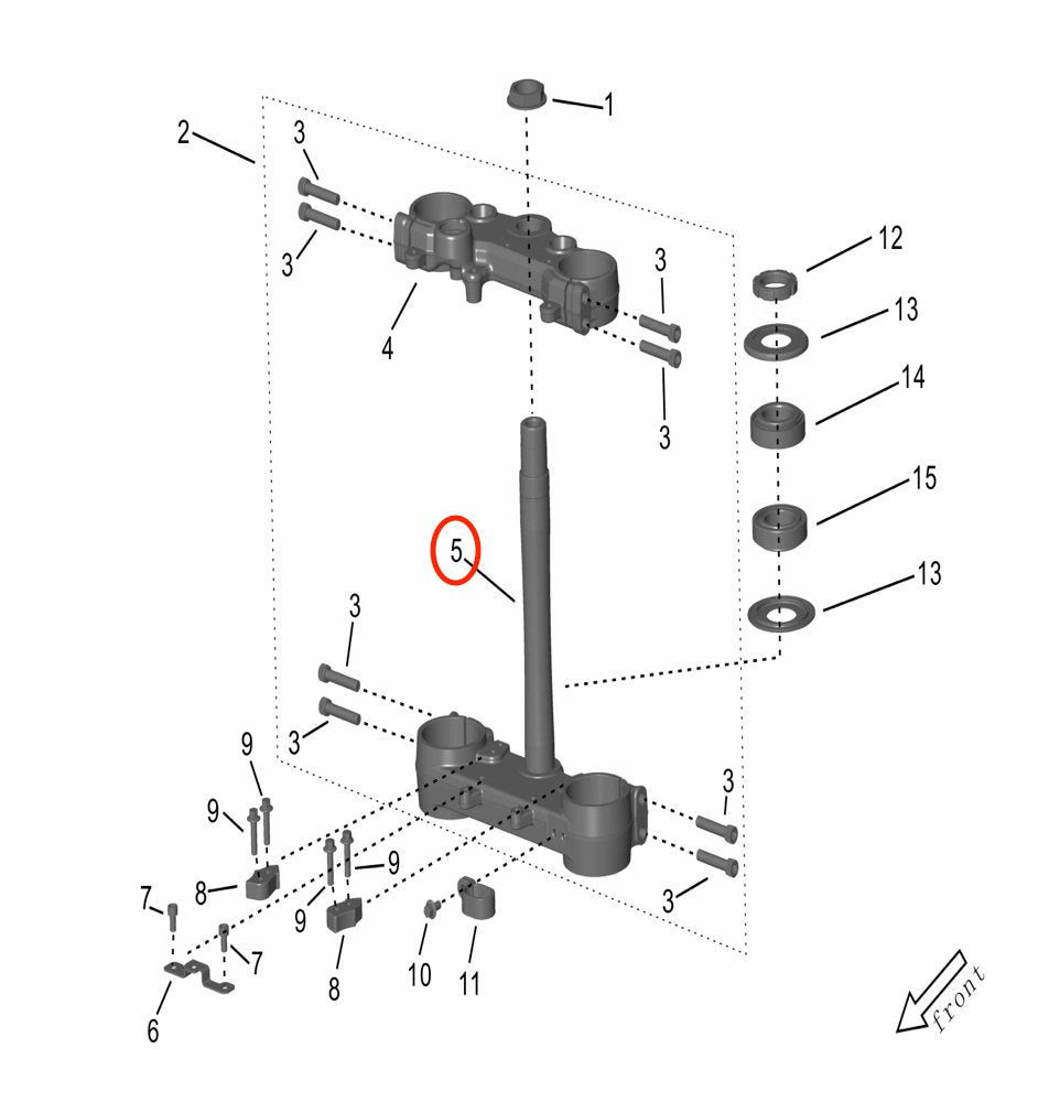 Surron Storm Bee Steering Tube Assembly, image 3