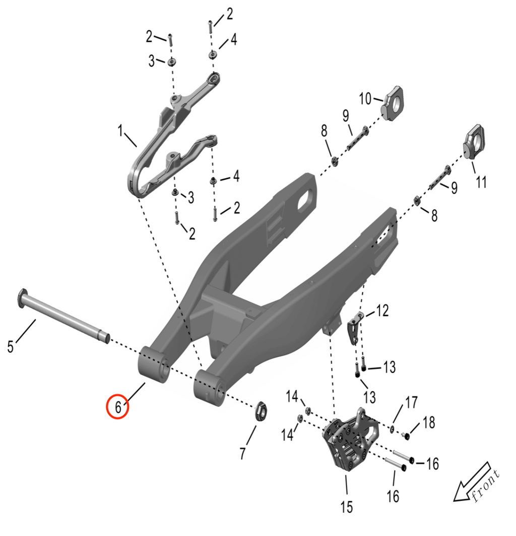 Surron Storm Bee Swingarm Assembly, image 4