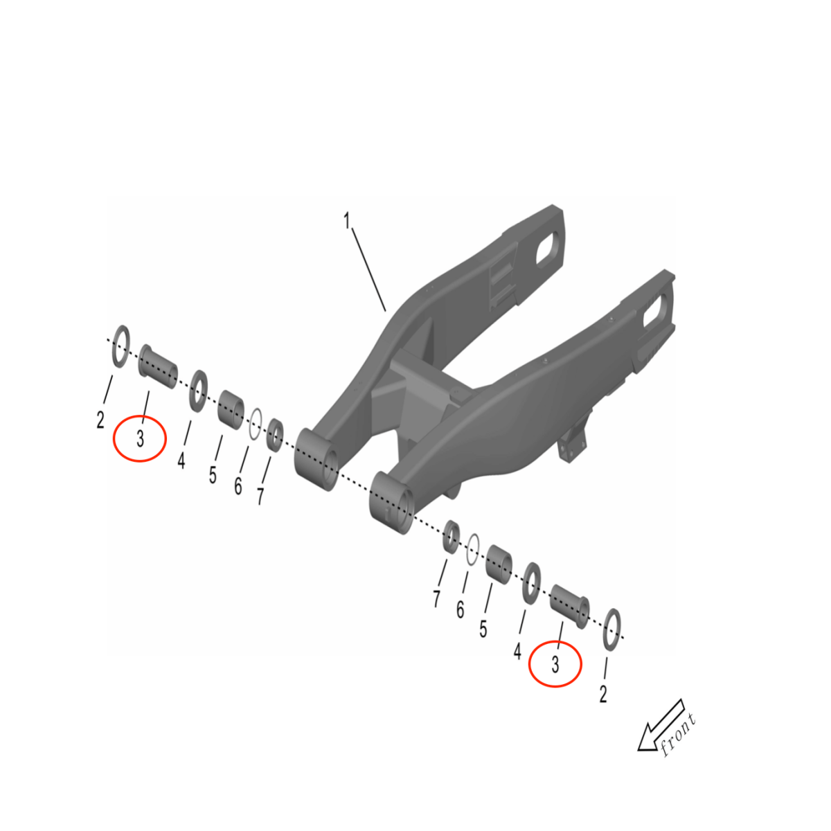 Surron Storm Bee Swingarm Pivot Bushing, image 3