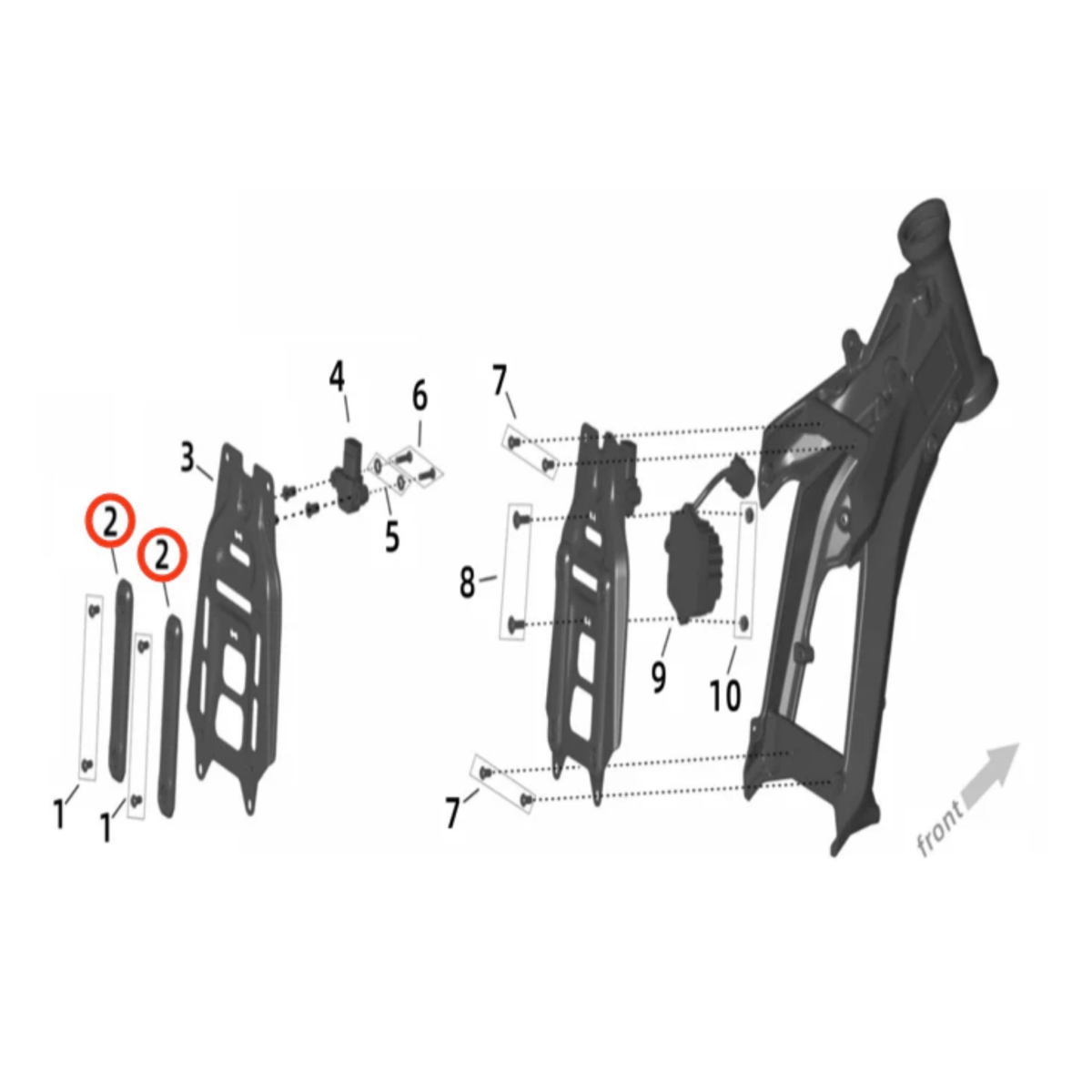 Surron Ultra Bee Battery Front Support Bracket