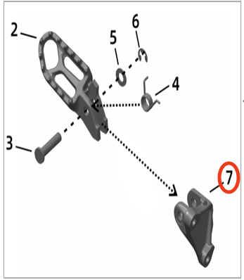 Surron Ultra Bee Footpeg Bracket (RIGHT), image 4