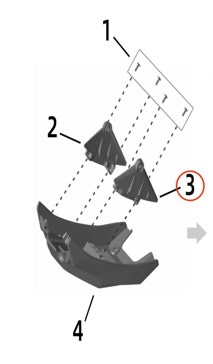 Surron Ultra Bee Left Frame Support Protector (White), image 3