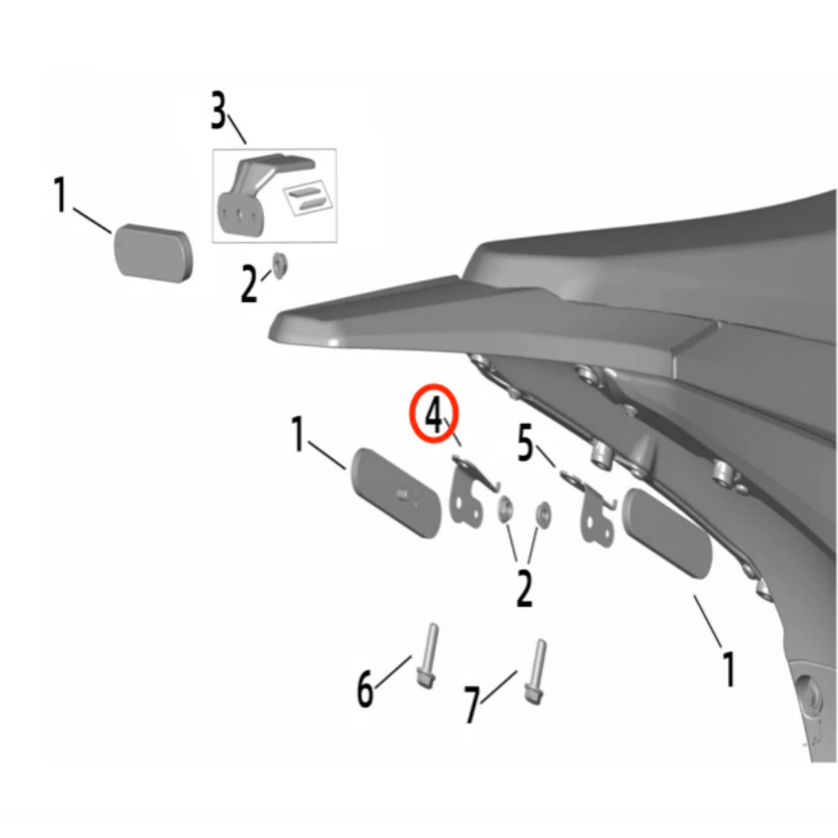Surron Ultra Bee Rear Reflector Bracket (LEFT)