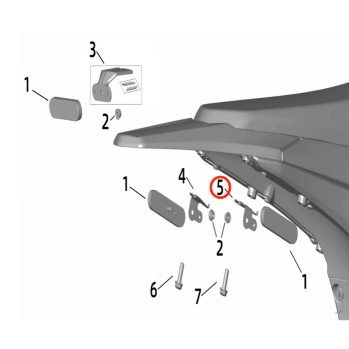 Surron Ultra Bee Rear Reflector Bracket (RIGHT)