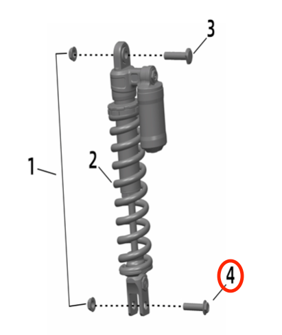 Surron Ultra Bee Rear Shock Axle Bolt (LOWER), image 3