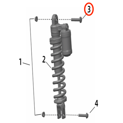 Surron Ultra Bee Rear Shock Axle Bolt (UPPER), image 3