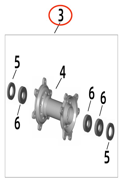 Surron Ultra Bee Rear Wheel Hub Assembly, image 4