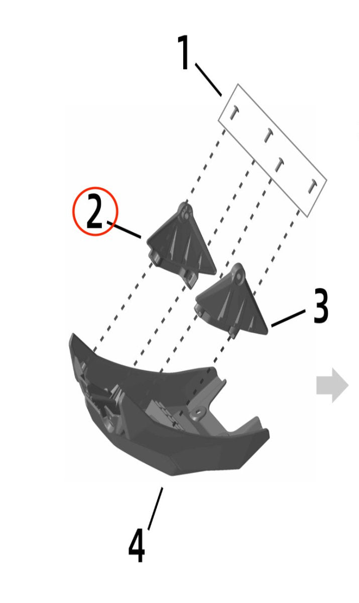Surron Ultra Bee Right Frame Support Protector (Carbon Black), image 3