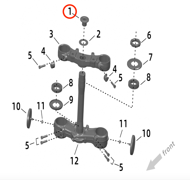 Surron Ultra Bee Steering Head Nut, image 3