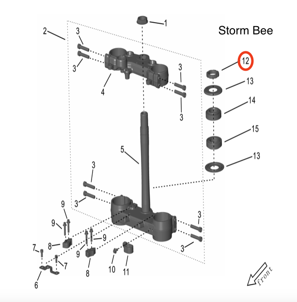 Surron Ultra Bee / Storm Bee Steering Adjustment Nut, image 2