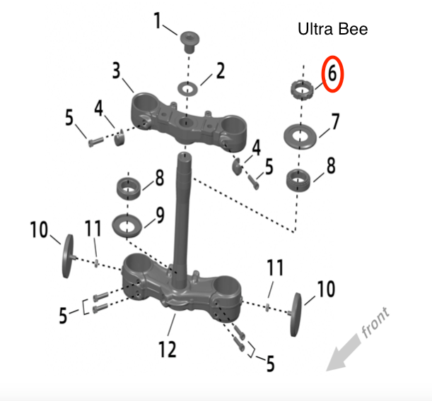 Surron Ultra Bee / Storm Bee Steering Adjustment Nut, image 3