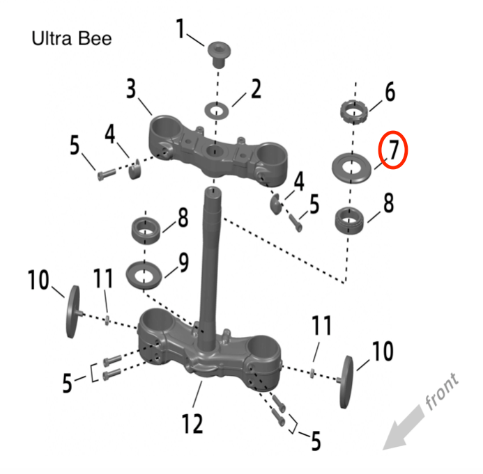 Surron Ultra Bee / Storm Bee Top Steering Head Gasket