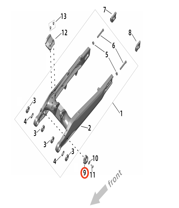 Surron Ultra Bee Swingarm Bottom Protection Block, image 3