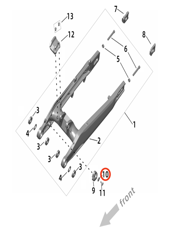 Surron Ultra Bee Swingarm Bottom Protection Block Bushing, image 2