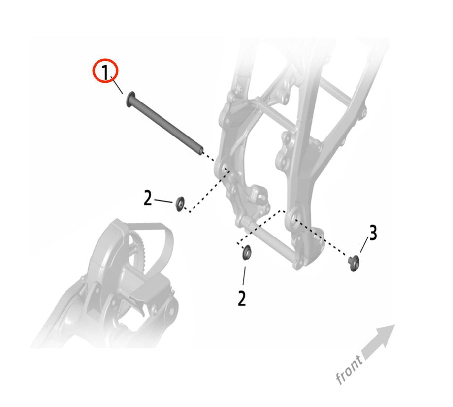 Surron Ultra Bee Swingarm Pivot Shaft, image 3