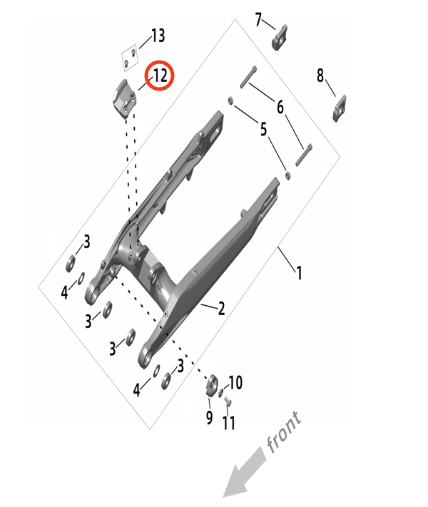 Surron Ultra Bee Swingarm Top Protection Block, image 3