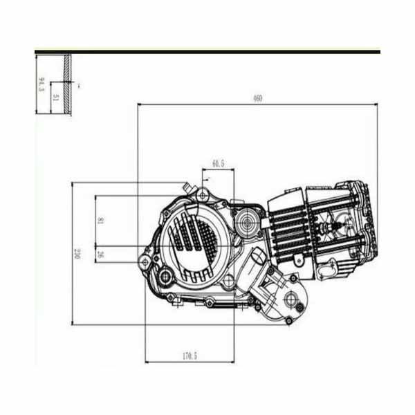 Zongshen 190cc V.2 Engine, 2 Valve, 5 Speed E-Starter