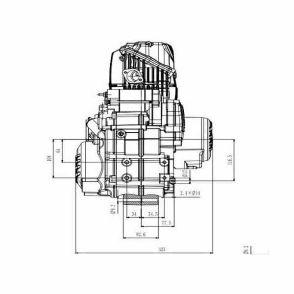 Zongshen 190cc V.2 Engine, 2 Valve, 5 Speed E-Starter